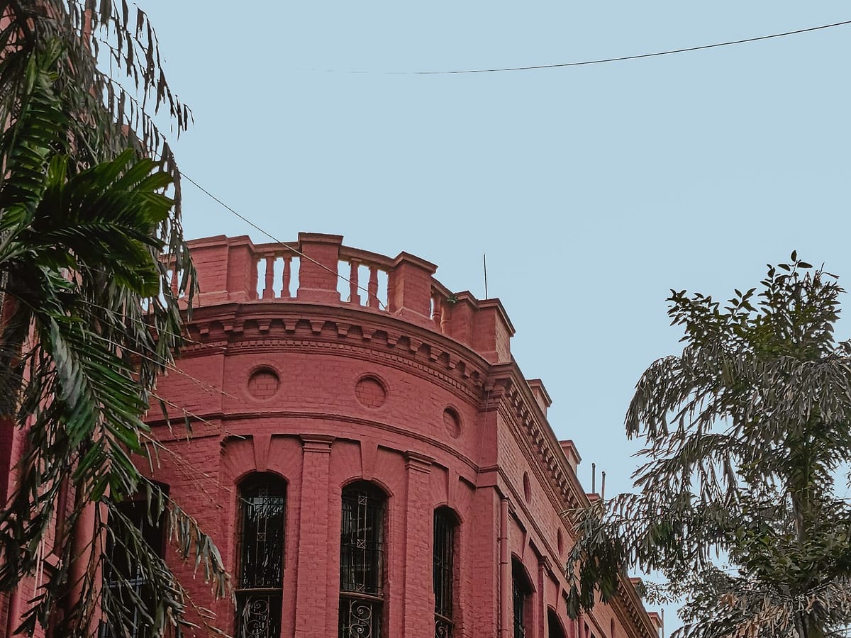 Red-brick colonial building in north Kolkata.